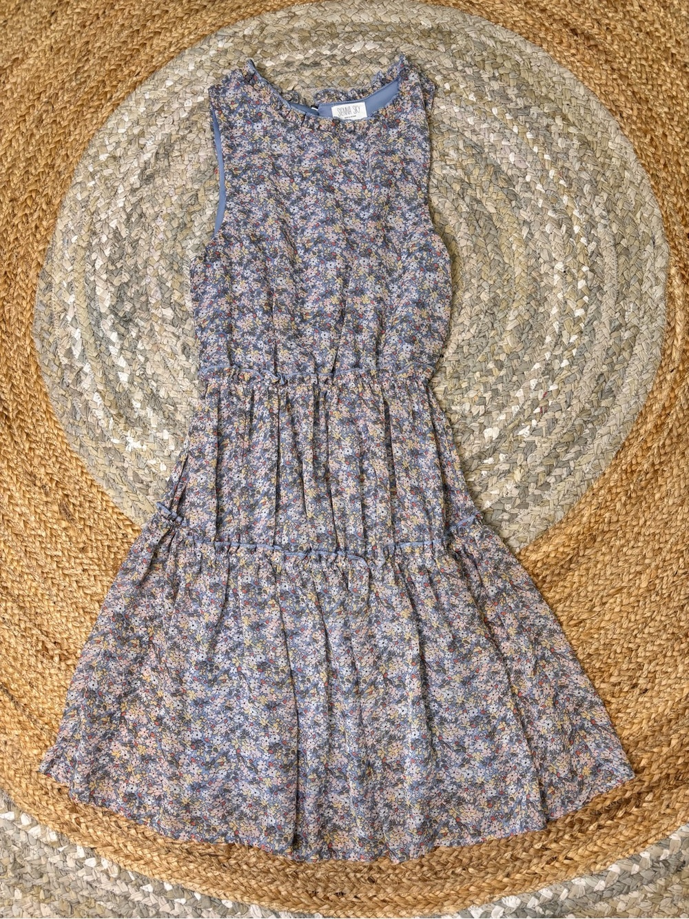 Sienna Sky Blue Floral Tiered Sundress